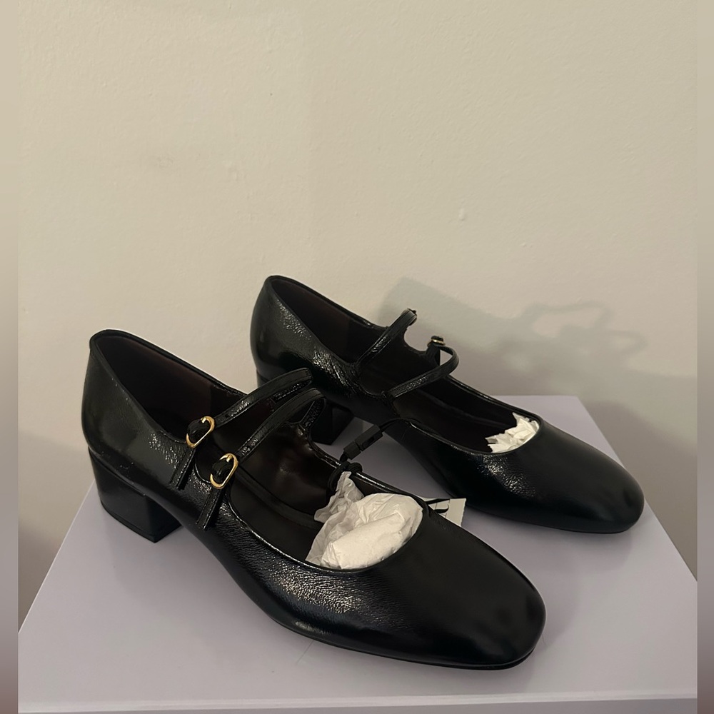 Zara NWT Black Patent Mary Janes size 38/US7.5